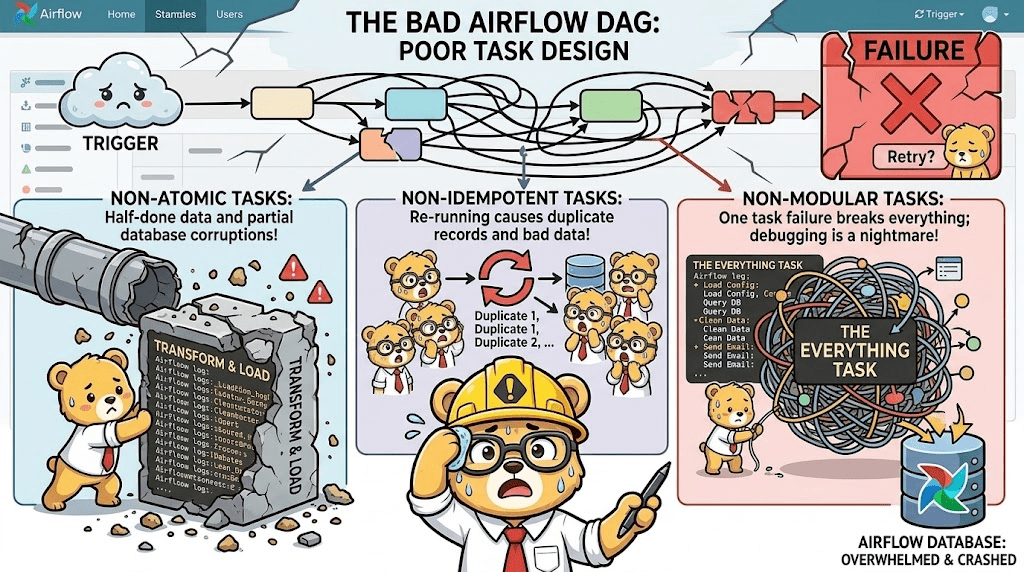 Monolithic ETL vs Atomic modular tasks in Airflow pipeline